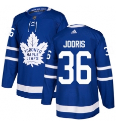 Youth Adidas Toronto Maple Leafs #36 Josh Jooris Authentic Royal Blue Home NHL Jersey