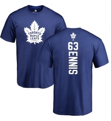 NHL Adidas Toronto Maple Leafs #63 Tyler Ennis Royal Blue Backer T-Shirt