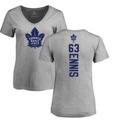 NHL Women's Adidas Toronto Maple Leafs #63 Tyler Ennis Ash Backer T-Shirt