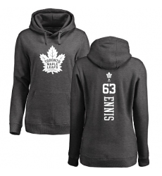 NHL Women's Adidas Toronto Maple Leafs #63 Tyler Ennis Charcoal One Color Backer Pullover Hoodie