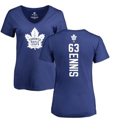 NHL Women's Adidas Toronto Maple Leafs #63 Tyler Ennis Royal Blue Backer T-Shirt
