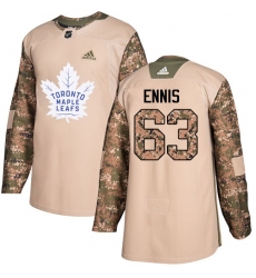 Youth Adidas Toronto Maple Leafs #63 Tyler Ennis Authentic Camo Veterans Day Practice NHL Jersey