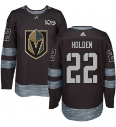 Men's Adidas Vegas Golden Knights #22 Nick Holden Authentic Black 1917-2017 100th Anniversary NHL Jersey