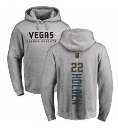 NHL Adidas Vegas Golden Knights #22 Nick Holden Gray Backer Pullover Hoodie