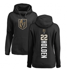 NHL Women's Adidas Vegas Golden Knights #22 Nick Holden Black Backer Pullover Hoodie