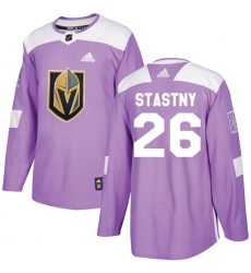 Youth Adidas Vegas Golden Knights #26 Paul Stastny Authentic Purple Fights Cancer Practice NHL Jersey