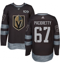 Men's Adidas Vegas Golden Knights #67 Max Pacioretty Authentic Black 1917-2017 100th Anniversary NHL Jersey