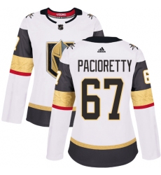 Women's Adidas Vegas Golden Knights #67 Max Pacioretty Authentic White Away NHL Jersey