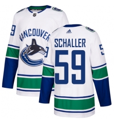 Men's Adidas Vancouver Canucks #59 Tim Schaller Authentic White Away NHL Jersey