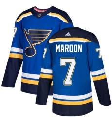 Men's Adidas St. Louis Blues #7 Patrick Maroon Authentic Royal Blue Home NHL Jersey