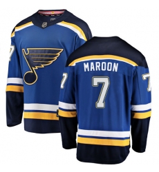 Men's St. Louis Blues #7 Patrick Maroon Fanatics Branded Royal Blue Home Breakaway NHL Jersey