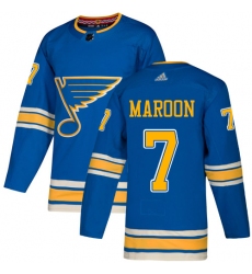 Youth Adidas St. Louis Blues #7 Patrick Maroon Authentic Navy Blue Alternate NHL Jersey