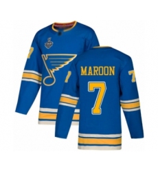 Youth St. Louis Blues #7 Patrick Maroon Authentic Navy Blue Alternate 2019 Stanley Cup Final Bound Hockey Jersey