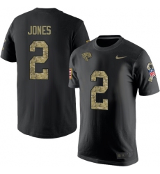 NFL Men's Nike Jacksonville Jaguars #2 Landry Jones Black Camo Salute to Service T-Shirt