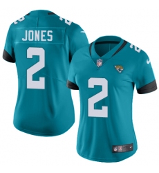 Women's Nike Jacksonville Jaguars #2 Landry Jones Teal Green Alternate Vapor Untouchable Limited Player NFL Jersey