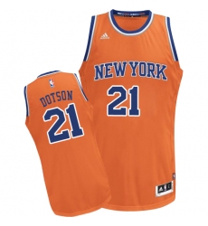 Youth Adidas New York Knicks #21 Damyean Dotson Swingman Orange Alternate NBA Jersey
