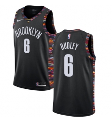 Men's Nike Brooklyn Nets #6 Jared Dudley Swingman Black NBA Jersey - 2018 19 City Edition