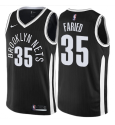 Men's Nike Brooklyn Nets #35 Kenneth Faried Swingman Black NBA Jersey - City Edition