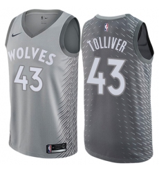 Youth Nike Minnesota Timberwolves #43 Anthony Tolliver Swingman Gray NBA Jersey - City Edition