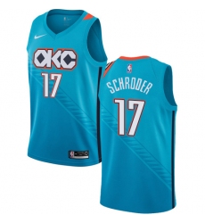 Women's Nike Oklahoma City Thunder #17 Dennis Schroder Swingman Turquoise NBA Jersey - City Edition