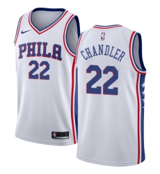 Youth Nike Philadelphia 76ers #22 Wilson Chandler Swingman White NBA Jersey - Association Edition