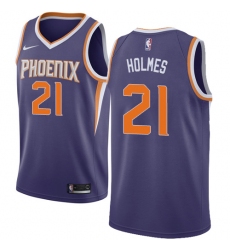 Men's Nike Phoenix Suns #21 Richaun Holmes Swingman Purple NBA Jersey - Icon Edition