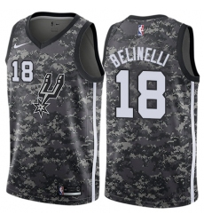 Youth Nike San Antonio Spurs #18 Marco Belinelli Swingman Camo NBA Jersey - City Edition