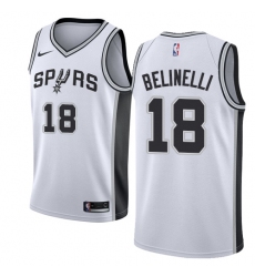 Youth Nike San Antonio Spurs #18 Marco Belinelli Swingman White NBA Jersey - Association Edition