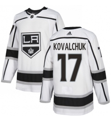 Men's Adidas Los Angeles Kings #17 Ilya Kovalchuk White Road Authentic Stitched NHL Jersey