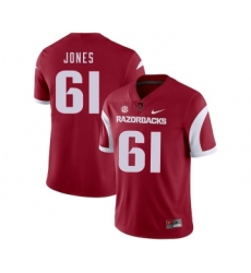 Arkansas Razorbacks 61 Jerry Jones Red College Football Jersey