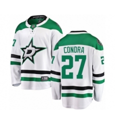 Youth Dallas Stars #27 Erik Condra Authentic White Away Fanatics Branded Breakaway NHL Jersey