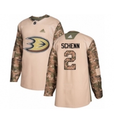 Men's Adidas Anaheim Ducks #2 Luke Schenn Authentic Camo Veterans Day Practice NHL Jersey