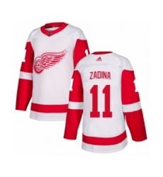 Youth Adidas Detroit Red Wings #11 Filip Zadina Authentic White Away NHL Jersey