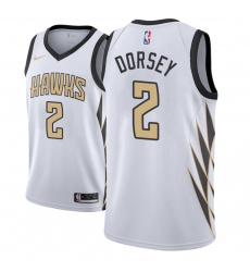 Men NBA 2018-19 Atlanta Hawks #2 Tyler Dorsey City Edition White Jersey