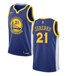 Men's Nike Golden State Warriors #21 Jonas Jerebko Blue NBA Swingman Icon Edition Jersey