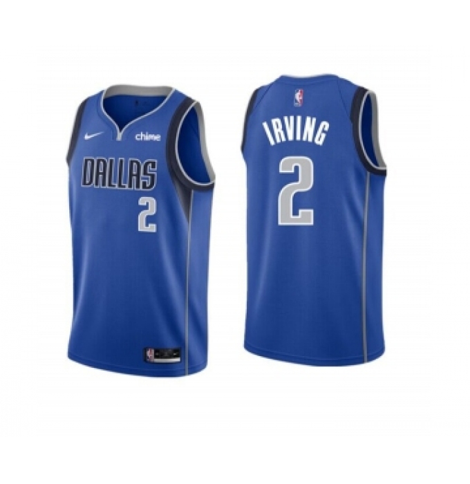 Men's Dallas Mavericks #2 Kyrie Irving Blue Icon Edition Stitched Basketball Jersey