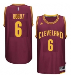 Men's Cleveland Cavaliers #6 Andrew Bogut adidas Burgundy Player Swingman Road Jersey
