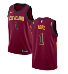 Men's Nike Cleveland Cavaliers #1 Derrick Rose Red NBA Swingman Icon Edition Jersey