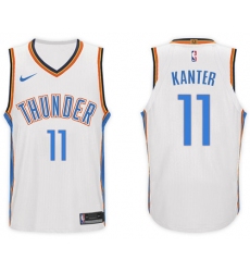 Nike NBA Oklahoma City Thunder #11 Enes Kanter Jersey 2017-18 New Season White Jersey