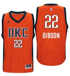 Men's Oklahoma City Thunder #22 Taj Gibson adidas Orange Player Swingman Jersey