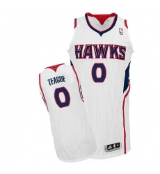 Revolution 30 Hawks #0 Jeff Teague White Stitched NBA Jersey