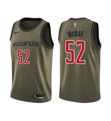 Men's Washington Wizards #52 Jordan McRae Swingman Green Salute to Service Basketball Jersey