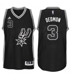 Men's San Antonio Spurs #3 Dewayne Dedmon adidas Black Signature Spur Swingma Jersey