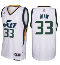 Men's Utah Jazz #33 Boris Diaw adidas White New Swingman Home Jersey