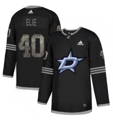 Men's Adidas Dallas Stars #40 Remi Elie Black Authentic Classic Stitched NHL Jersey