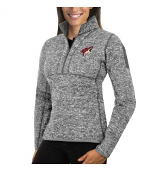 Arizona Coyotes Antigua Women's Fortune Zip Pullover Sweater Black