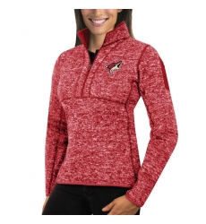 Arizona Coyotes Antigua Women's Fortune Zip Pullover Sweater Red