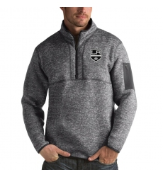 Men's Los Angeles Kings Antigua Fortune Quarter-Zip Pullover Jacket Black