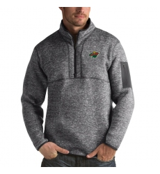 Men's Minnesota Wild Antigua Fortune Quarter-Zip Pullover Jacket Black