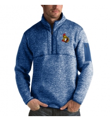 Men's Ottawa Senators Antigua Fortune Quarter-Zip Pullover Jacket Blue